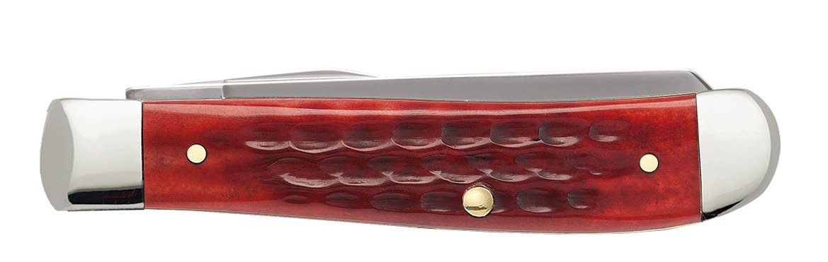 Pocket Worn® Corn Cob Jig Old Red Bone Mini Trapper - Case Knife - 00784