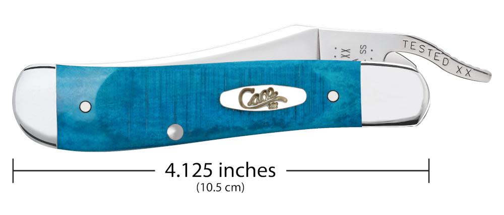 Sawcut Jig Caribbean Blue Bone RussLock® - Case Knife - 25589