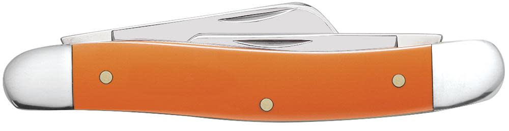 Smooth Orange Synthetic Medium Stockman - Case Knife - 80509
