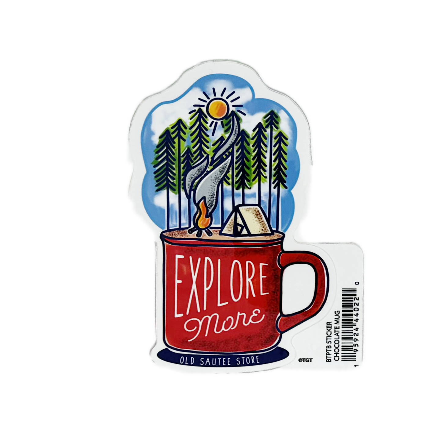 Explore Chocolate Mug Sticker