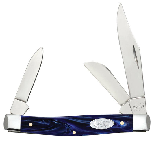 Smooth Blue Pearl Kirinite® Medium Stockman - Case Knife - 23442