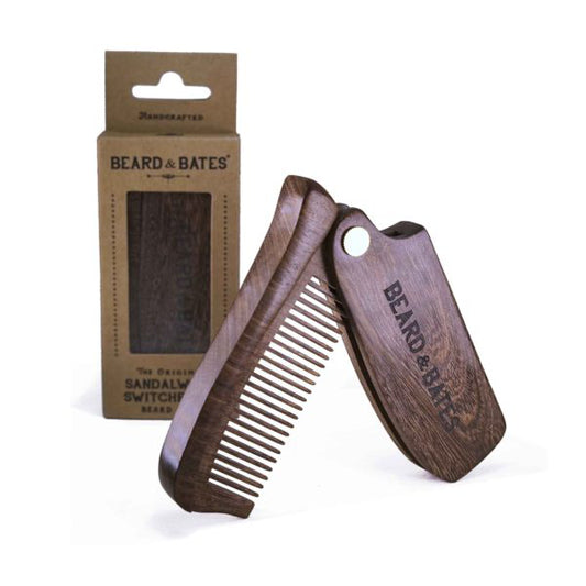 Sandalwood Switchblade Beard Comb