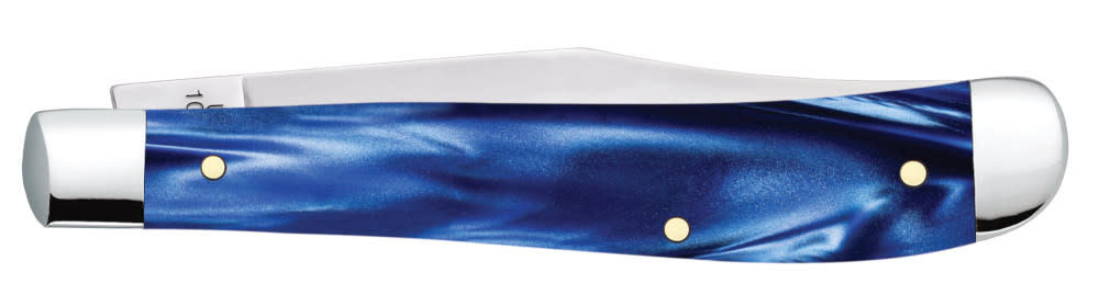 Smooth Blue Pearl Kirinite® Slimline Trapper - Case Knife - 23445