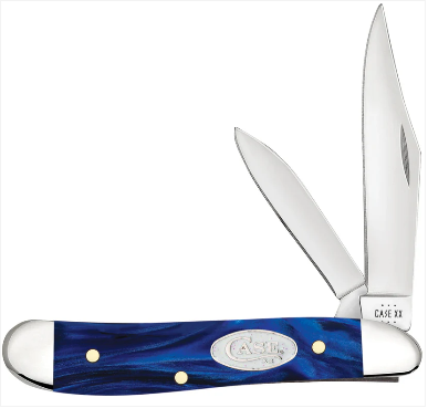 SparXX Blue Pearl Kirinite Smooth Peanut - Case Knife - 23446